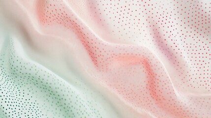 Poster - Soft pastel patterns create a gentle backdrop with tiny dotted designs in pink and mint hues
