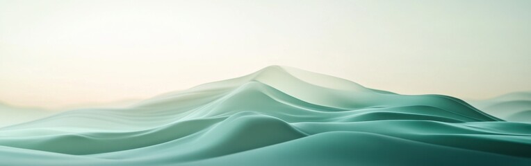 Poster - Subtle mint-toned gradient design creating a sense of calm serenity with gentle textures