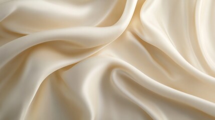 Aufkleber - Soft cream fabric draped elegantly with subtle folds creating a classic and timeless textile aesthetic