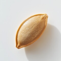 Poster - Roasted pumpkin seed showcasing a light golden-brown hue and crisp texture on a white background