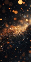 Canvas Print - this mesmerizing image showcases shimmering particles set against a dark backdrop, creating a captiv