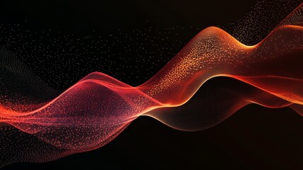 Poster - explore the dynamic beauty of this abstract digital artwork featuring flowing data streams in vibran