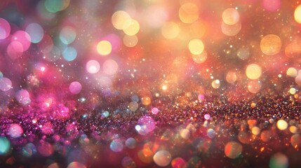 Aufkleber - A shimmering abstract glitter backdrop with bright fireworks, combining the holiday cheer of Christmas Eve and the fireworks of th of July for a festive feel.