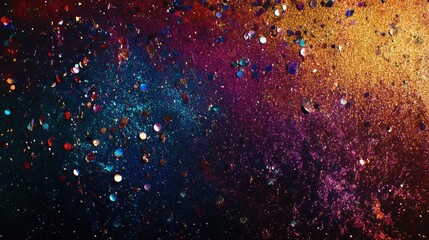 Aufkleber - A shimmering abstract glitter backdrop with bright fireworks, combining the holiday cheer of Christmas Eve and the fireworks of th of July for a festive feel.