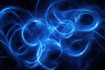 Poster - Abstract Blue Energy Swirls Background Design