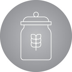 Poster - Flour Pot icon single vector illustration