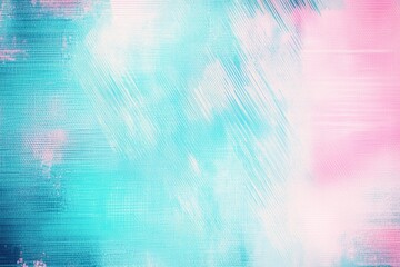Poster - abstract teal pink textured digital art background