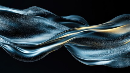 Poster - High-speed splash of clean water on a black background, capturing the delicate droplets and dynamic motion for an artistic and fresh abstract scene