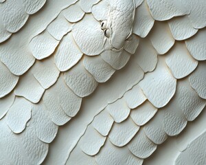 Poster - Close-Up of Unique Scales of Exotic Reptile Showcasing Intricate Textures and Patterns in Subtle Shades, Ideal for Nature Lovers and Educational Purposes