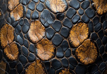 Poster - Detailed Close-Up of Textured Skin Pattern with Unique Mix of Dark and Light Color Shades, Perfect for Nature and Wildlife Illustrations