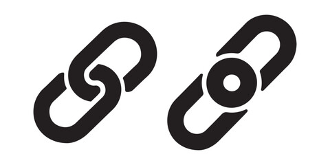 Link icon set vector on white background 