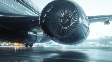 Canvas Print - airplane in the airport