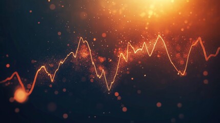 Poster - An artistic rendering of heart wave patterns emerging from a heartbeat monitor, incorporating elements of light and shadow for a dramatic effect