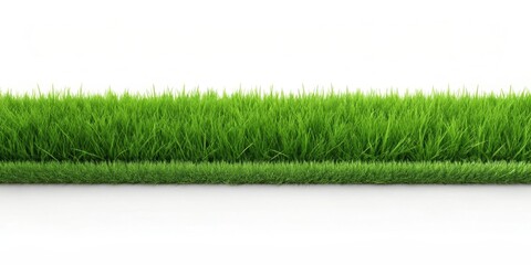 Wall Mural - Side view of green grass strip in perspective, green, grass, strip, side view,nature, vibrant, fresh, lawn, meadow, environment