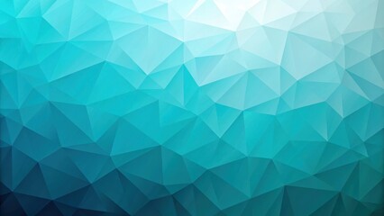 Wall Mural - Abstract geometric background with low polygon turquoise blue gradient, low poly, polygon, geometric, abstract, blue