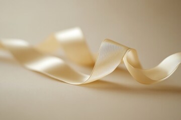 Poster - Ribbon is shown in a close up, with the ribbon's texture and color being emphasized