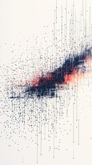 Poster - This minimalist abstract artwork features data points in a clean design, emphasizing simplicity and elegance in a spacious white backdrop.