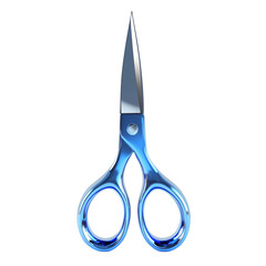 Wall Mural - 3d rendering icon scissors illustration PNG. cartoon minimal style on transparent isolated background.