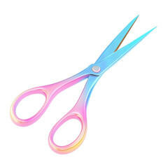 Wall Mural - 3d rendering icon scissors illustration PNG. cartoon minimal style on transparent isolated background.