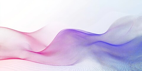 Poster - abstract data network design with wavy patterns, space for text and elements in soft gradient colors