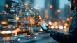 © AIMAN - Autonomous vehicle testing ai code urban environment digital innovation futuristic cityscape human interaction intelligent technology advancements