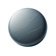 Aufkleber - A round grey solid stone sphere isolated on a transparent background, resembling a globe or planet, with a natural, 3D design that could symbolize decoration, nature, png