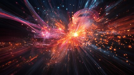 Poster - Dynamic Visualization of Big Data Network Concepts with Abstract Light Trails and Digital Particles
