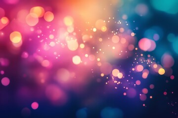 Poster - a colorful background with many small dots. the background is a mix of pink, blue, and purple