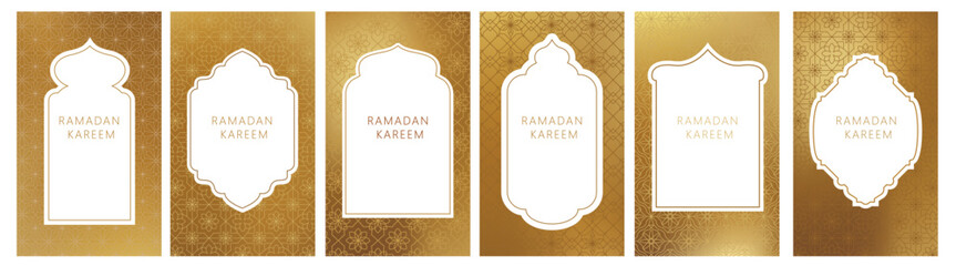 
Islamic, oriental style frame, silhouette. Geometric arab frame set. Ramadan kareem design elements, backgrounds, icons