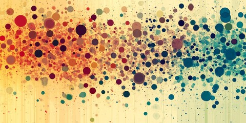 Poster - Vibrant and colorful abstract pattern of data points, perfect for modern digital design, technology presentations, or creative projects.