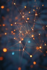Poster - Abstract Representation of Network Connections with Glowing Points and Threads in a Digital Environment