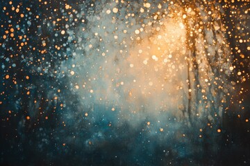 Poster - This image showcases dazzling light against a vibrant background, featuring a beautiful play of colors and textures. The bokeh effect creates a dreamy, atmospheric scene.