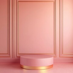 Wall Mural - Pink Room with Round Table