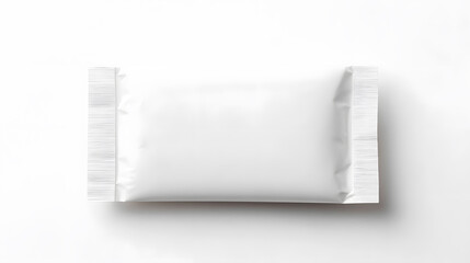 Sticker - Top view bar snack white packaging mock up, isolated on white background.