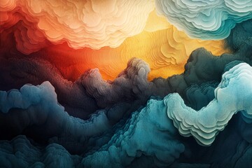 Poster - Explore a mesmerizing surreal abstract background featuring colorful shifting patterns and textures that evoke emotion and creativity.