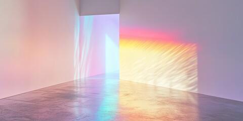Poster - Dazzling Light Beam on Pristine White Screen with Topaz Colors