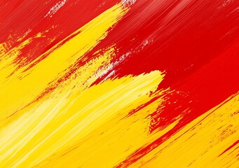 Wall Mural - Abstract Red and Yellow Paint Strokes Background Illustration