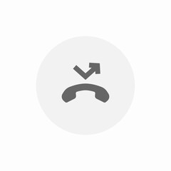 Poster - redirection call icon vector sign