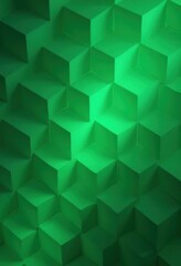 Aufkleber - Green Geometric Hexagon Pattern Abstract Background