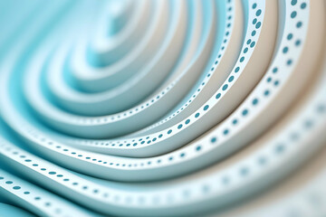 Aufkleber - A close-up of wavy, layered patterns in soft blue and white tones, creating a soothing, abstract visual effect.