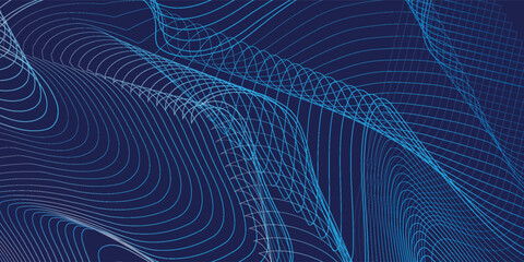 Poster - futuristic blue background digital technology, cyber nano information, abstract communication, futur