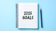 © waqar - New year 2025 goals, stylish notebook dedicated to setting 2025 goals inspires motivation and organization. dreams and aspirations, it encourages productivity