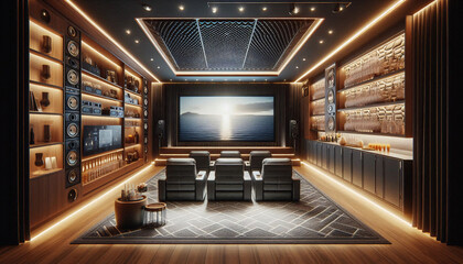 Luxury home theater interior design