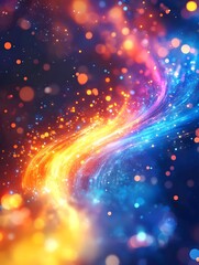 Wall Mural - background of light streaks in motion, creating a vibrant trail effect.