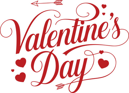 Happy Valentine's Day Special Gift Card typography silhouette vector art illustration 
