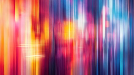 Poster - abstract blurred digital wall of multimedia screens displaying vibrant colors, images, and content for digital media, technology, and communication co