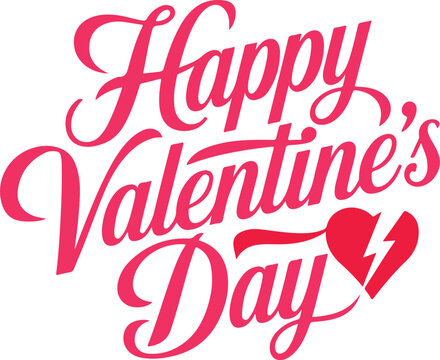 Happy Valentine's Day Special Gift Card typography silhouette vector art illustration 