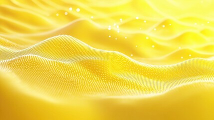 Sticker - Vibrant yellow waves with subtle texture and depth