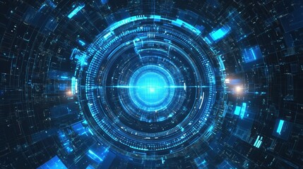 Poster - Abstract vector blue technology concept background