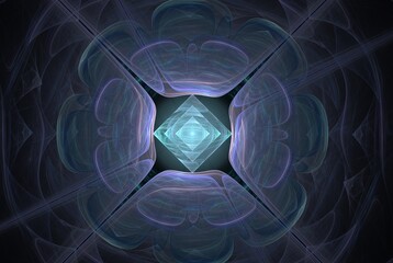 Poster - Computer generated fractal pattern and shape